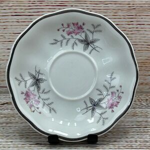 Favolina Karolina Jarolina Poland 3879 Saucer Silver Scalloped Floral 9